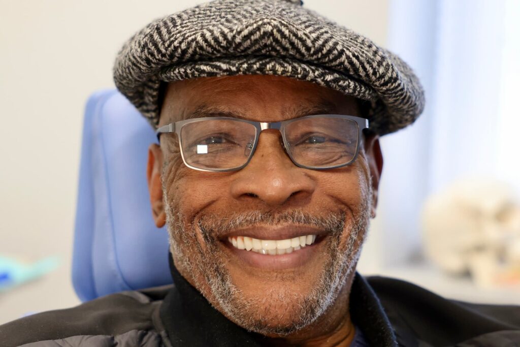 dental implant patient smiling